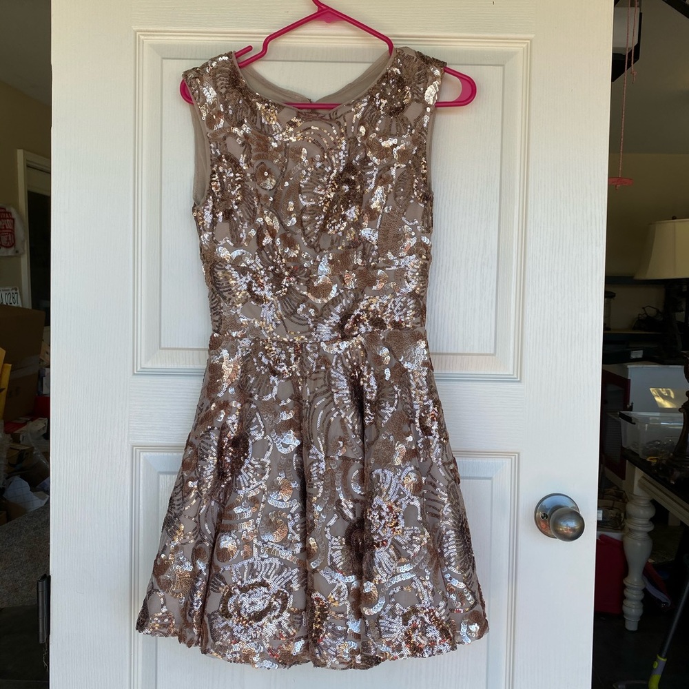 Gold Sequin Dress